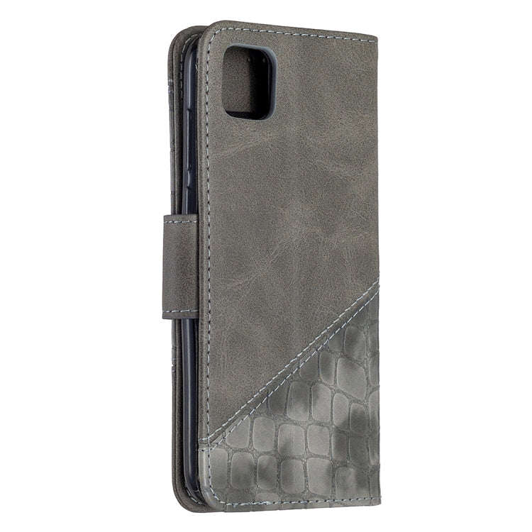 For Huawei Y5P Matching Color Crocodile Texture Horizontal Flip PU Leather Case with Wallet & Hol...