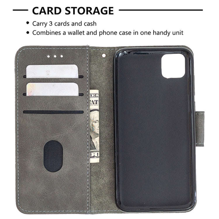 For Huawei Y5P Matching Color Crocodile Texture Horizontal Flip PU Leather Case with Wallet & Hol...