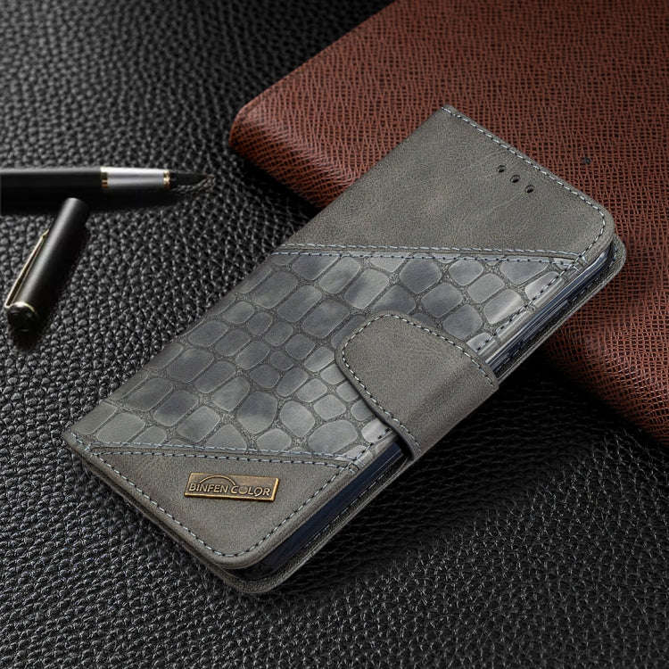 For Huawei Y5P Matching Color Crocodile Texture Horizontal Flip PU Leather Case with Wallet & Hol...