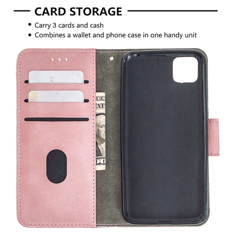 For Huawei Y5P Matching Color Crocodile Texture Horizontal Flip PU Leather Case with Wallet & Hol...