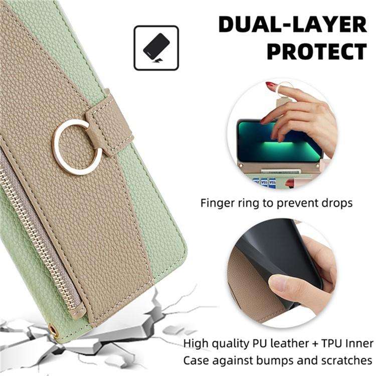 For Honor X8c 4G Crossbody Litchi Texture Leather Phone Case(Green)
