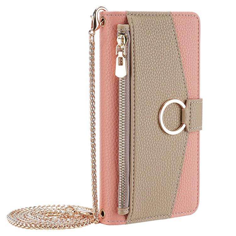 For Honor X8c 4G Crossbody Litchi Texture Leather Phone Case(Pink)