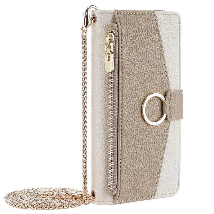 For Honor X8c 4G Crossbody Litchi Texture Leather Phone Case(White)