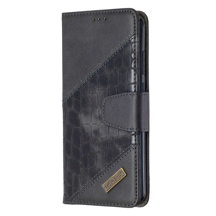 For Huawei Y6(2019) Matching Color Crocodile Texture Horizontal Flip PU Leather Case with Wallet ...