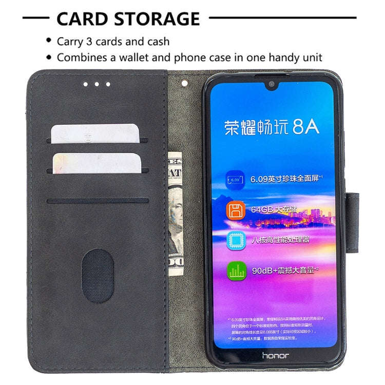 For Huawei Y6(2019) Matching Color Crocodile Texture Horizontal Flip PU Leather Case with Wallet ...