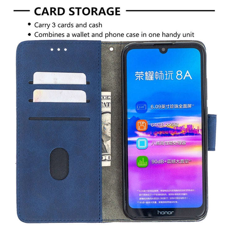 For Huawei Y6(2019) Matching Color Crocodile Texture Horizontal Flip PU Leather Case with Wallet ...