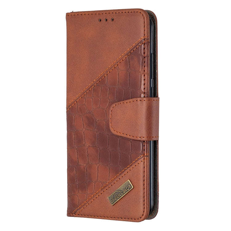 For Huawei Y6(2019) Matching Color Crocodile Texture Horizontal Flip PU Leather Case with Wallet ...