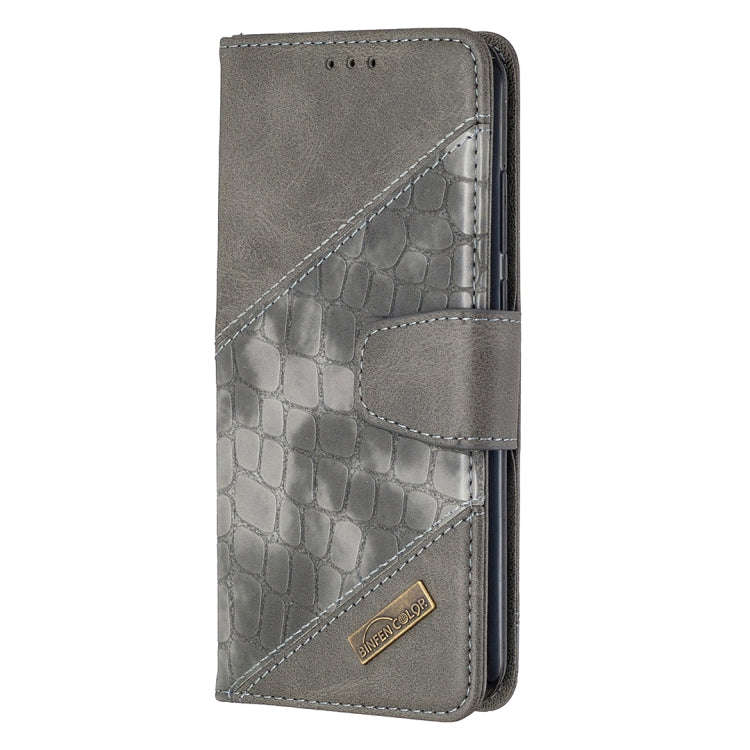 For Huawei Y6(2019) Matching Color Crocodile Texture Horizontal Flip PU Leather Case with Wallet ...