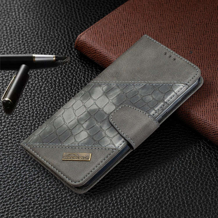 For Huawei Y6(2019) Matching Color Crocodile Texture Horizontal Flip PU Leather Case with Wallet ...