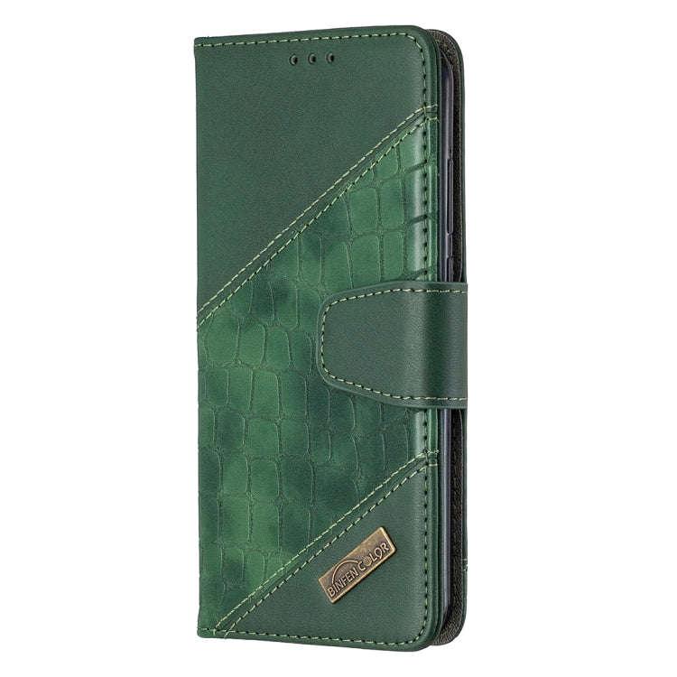 For Huawei Y6(2019) Matching Color Crocodile Texture Horizontal Flip PU Leather Case with Wallet ...