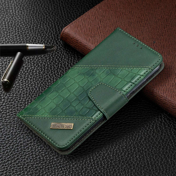 For Huawei Y6(2019) Matching Color Crocodile Texture Horizontal Flip PU Leather Case with Wallet ...