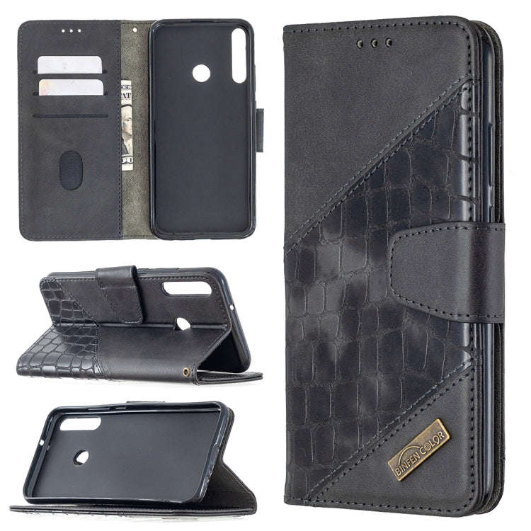 For Huawei Y7P Matching Color Crocodile Texture Horizontal Flip PU Leather Case with Wallet & Hol...