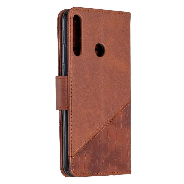 For Huawei Y7P Matching Color Crocodile Texture Horizontal Flip PU Leather Case with Wallet & Hol...