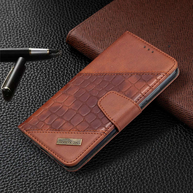 For Huawei Y7P Matching Color Crocodile Texture Horizontal Flip PU Leather Case with Wallet & Hol...