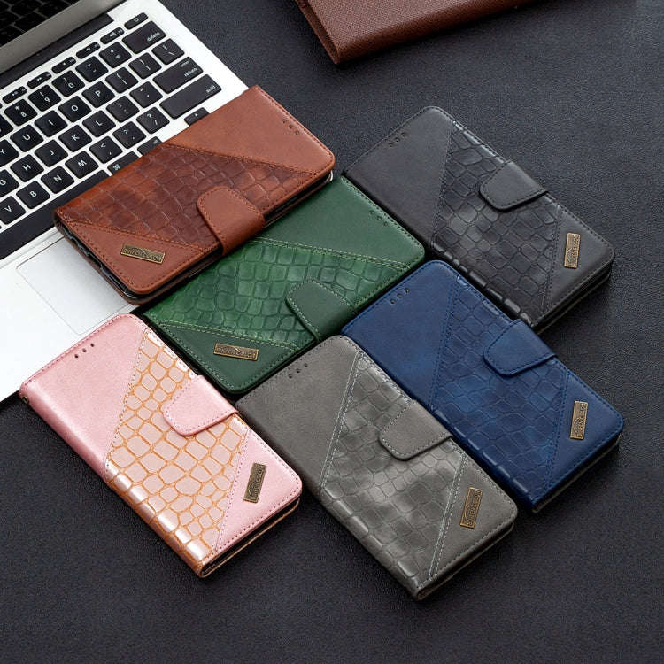 For Huawei Y7P Matching Color Crocodile Texture Horizontal Flip PU Leather Case with Wallet & Hol...
