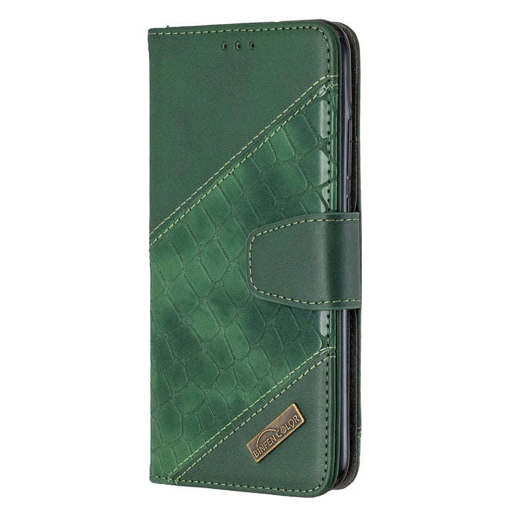 For Huawei Y7P Matching Color Crocodile Texture Horizontal Flip PU Leather Case with Wallet & Hol...