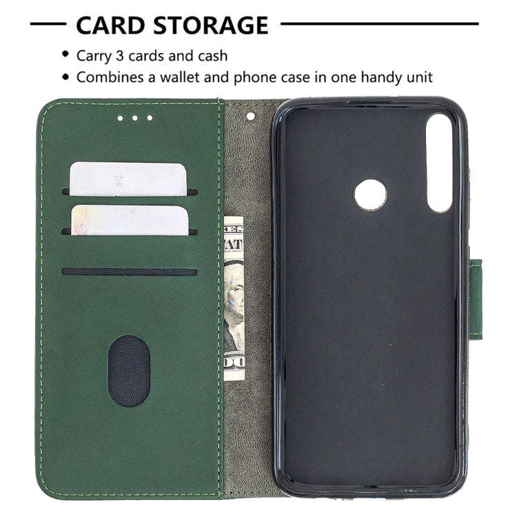 For Huawei Y7P Matching Color Crocodile Texture Horizontal Flip PU Leather Case with Wallet & Hol...