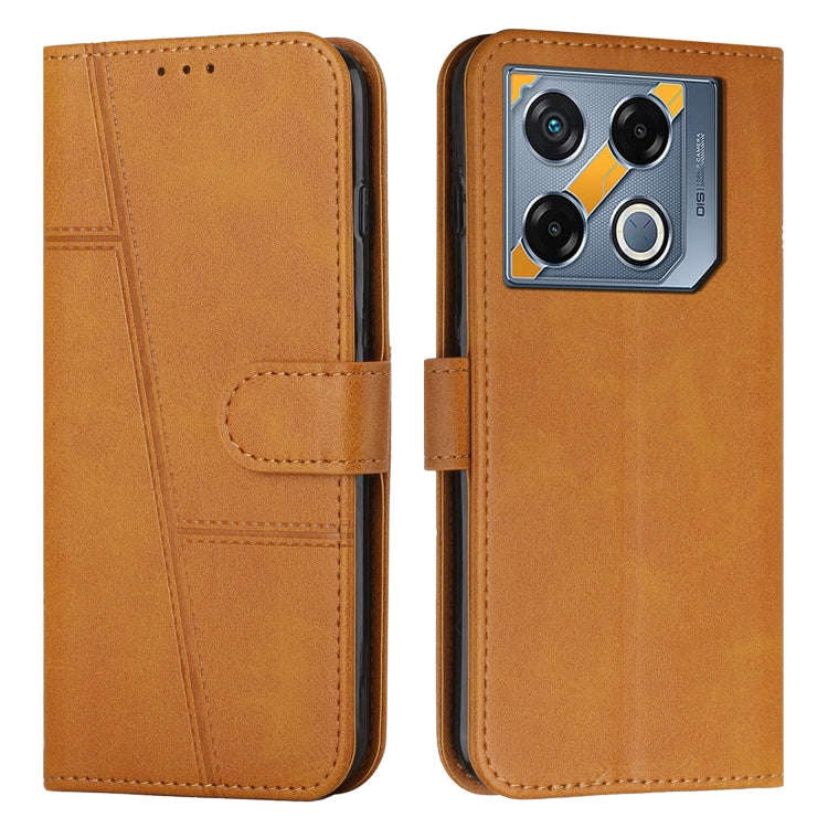 For Infinix GT 20 Pro Stitching Calf Texture Buckle Leather Phone Case(Yellow)