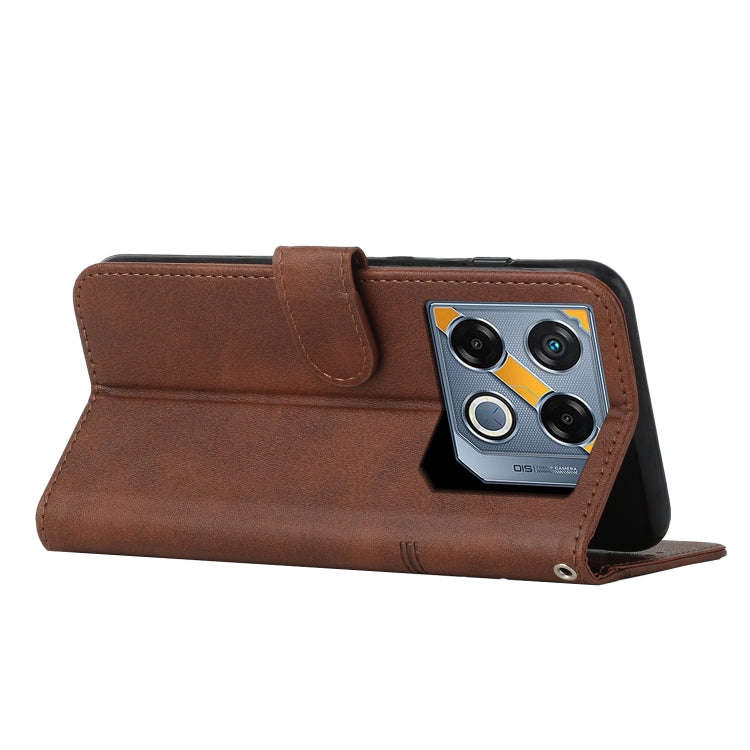 For Infinix GT 20 Pro Stitching Calf Texture Buckle Leather Phone Case(Brown)