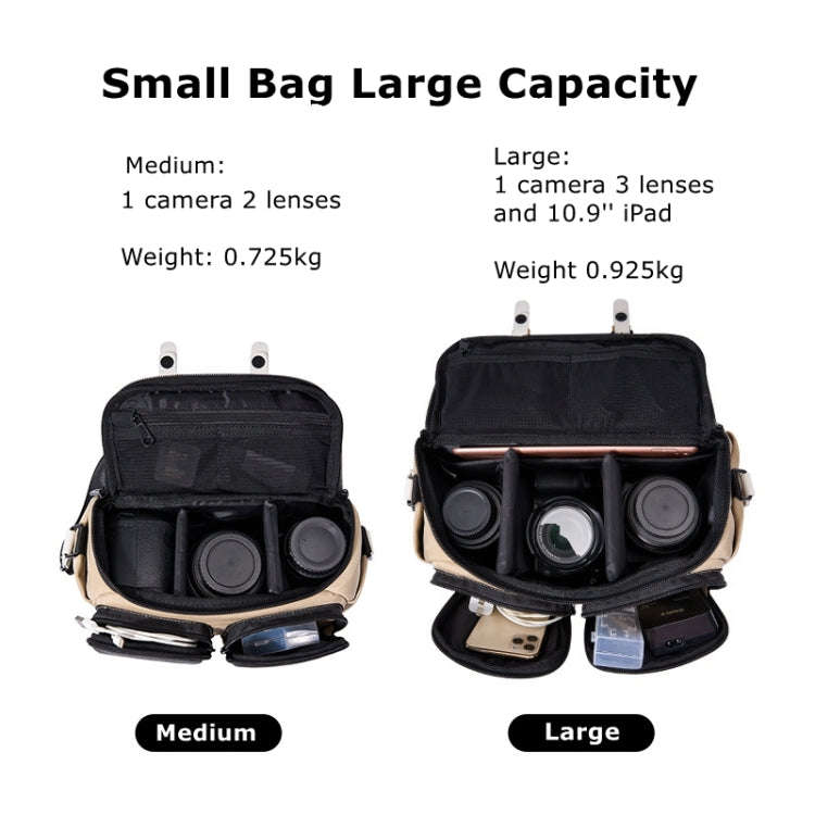 Cwatcun D99 Contrast Color Single Shoulder Camera Bag Outdoor Camera Bag Professional Crossbody H...