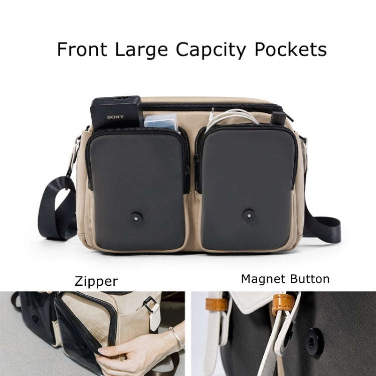 Cwatcun D99 Contrast Color Single Shoulder Camera Bag Outdoor Camera Bag Professional Crossbody H...