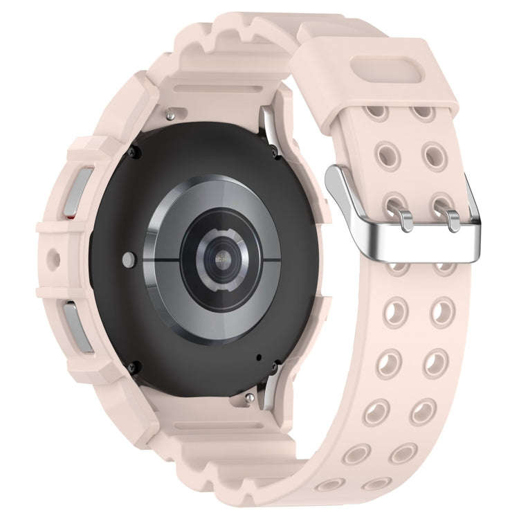 For Samsung Galaxy Watch 6 40mm Armor Silicone Watch Band + Watch Case Set(Pink)
