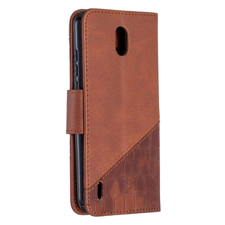 For Nokia 1.3 Matching Color Crocodile Texture Horizontal Flip PU Leather Case with Wallet & Hold...