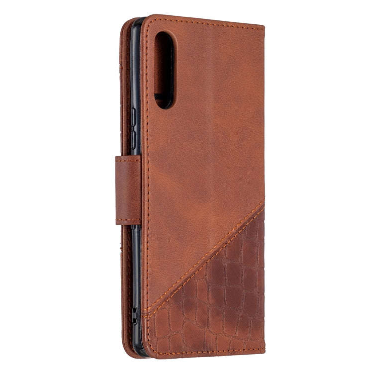 For Sony Xperia L4 Matching Color Crocodile Texture Horizontal Flip PU Leather Case with Wallet &...