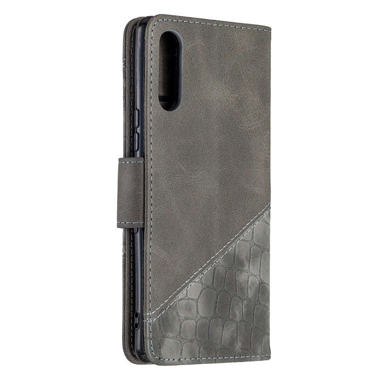 For Sony Xperia L4 Matching Color Crocodile Texture Horizontal Flip PU Leather Case with Wallet &...