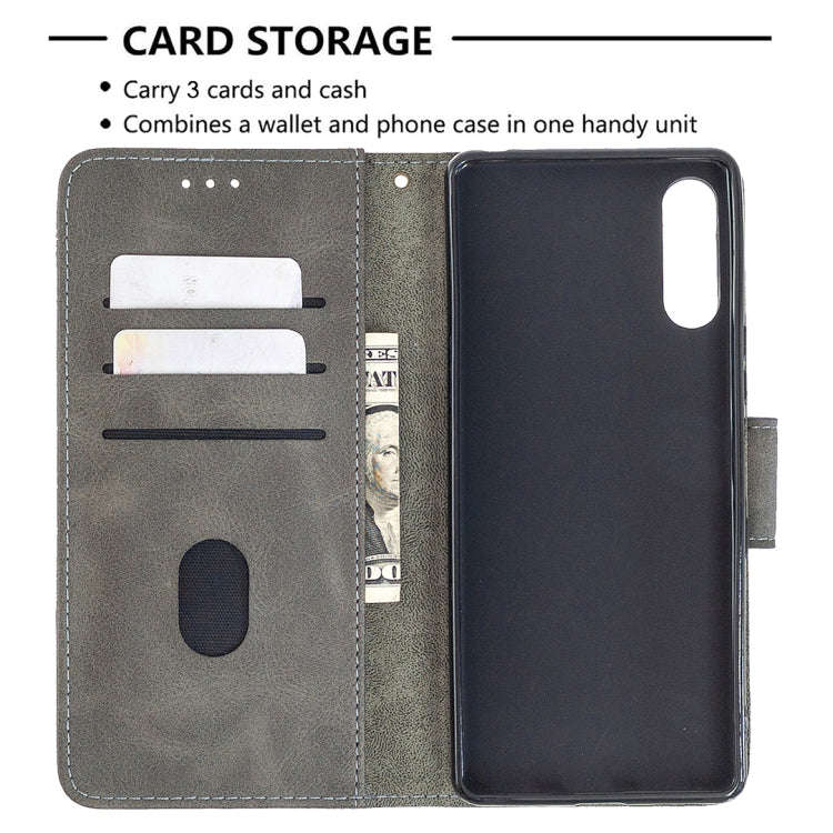 For Sony Xperia L4 Matching Color Crocodile Texture Horizontal Flip PU Leather Case with Wallet &...