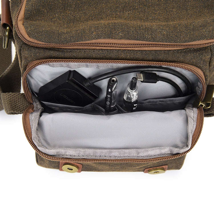 Cwatcun N1 Retro Multifunctional Canvas Waterproof Digital Camera Photography Bag, Size:29 x 14.5...