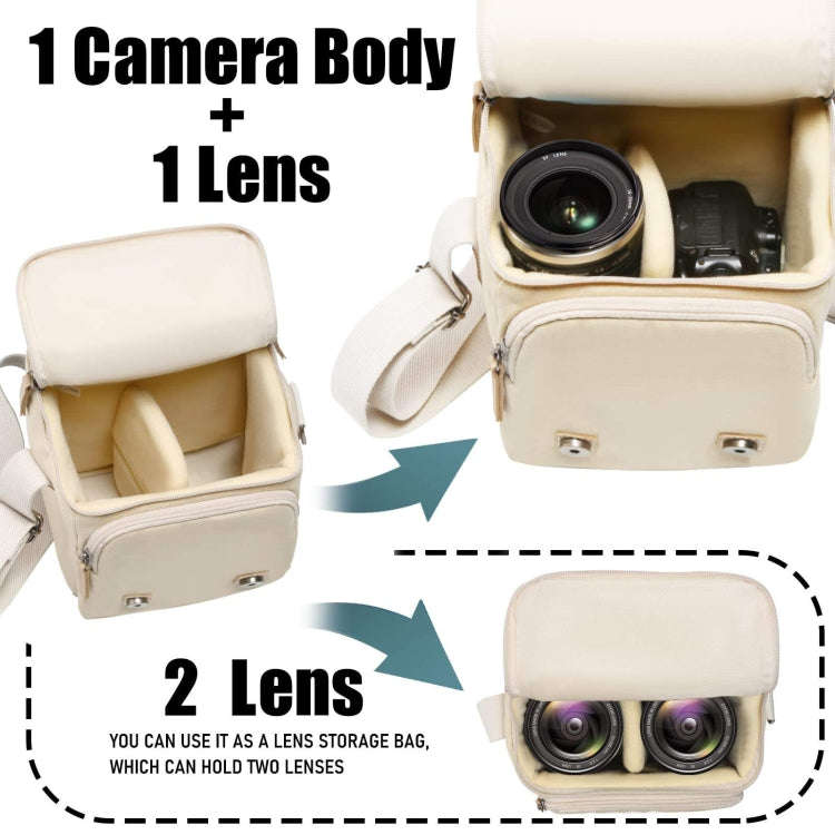 Cwatcun N1 Retro Multifunctional Canvas Waterproof Digital Camera Photography Bag, Size:29 x 14.5...