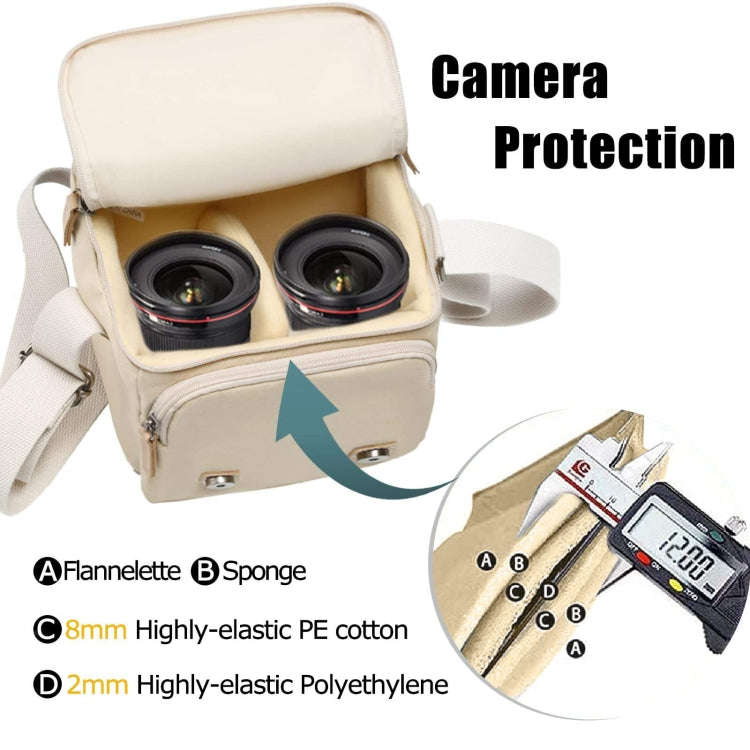 Cwatcun N1 Retro Multifunctional Canvas Waterproof Digital Camera Photography Bag, Size:29 x 14.5...