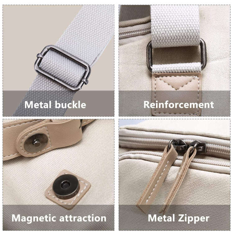 Cwatcun N1 Retro Multifunctional Canvas Waterproof Digital Camera Photography Bag, Size:29 x 14.5...