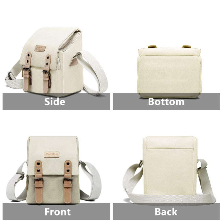 Cwatcun N1 Retro Multifunctional Canvas Waterproof Digital Camera Photography Bag, Size:29 x 14.5...
