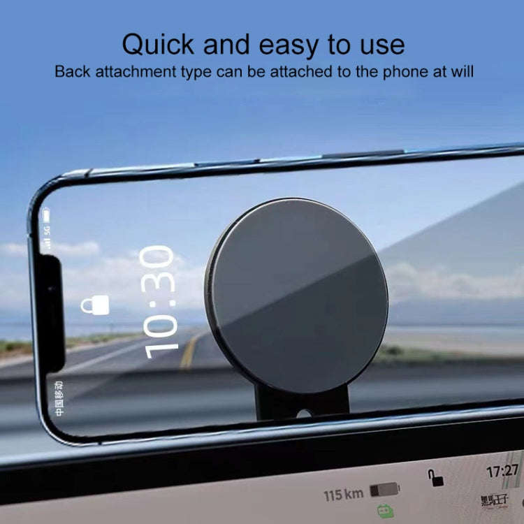 ZF013 For Tesla MagSafe Magnetic Hidden Phone Holder, Flip Version(Silver)