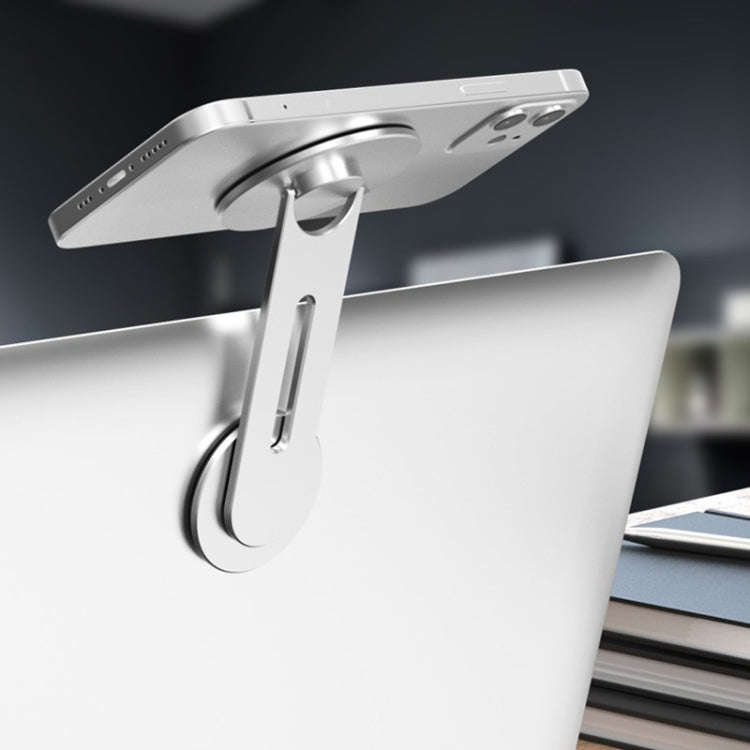 ZF013 For Tesla MagSafe Magnetic Hidden Phone Holder, Flip Version(Silver)