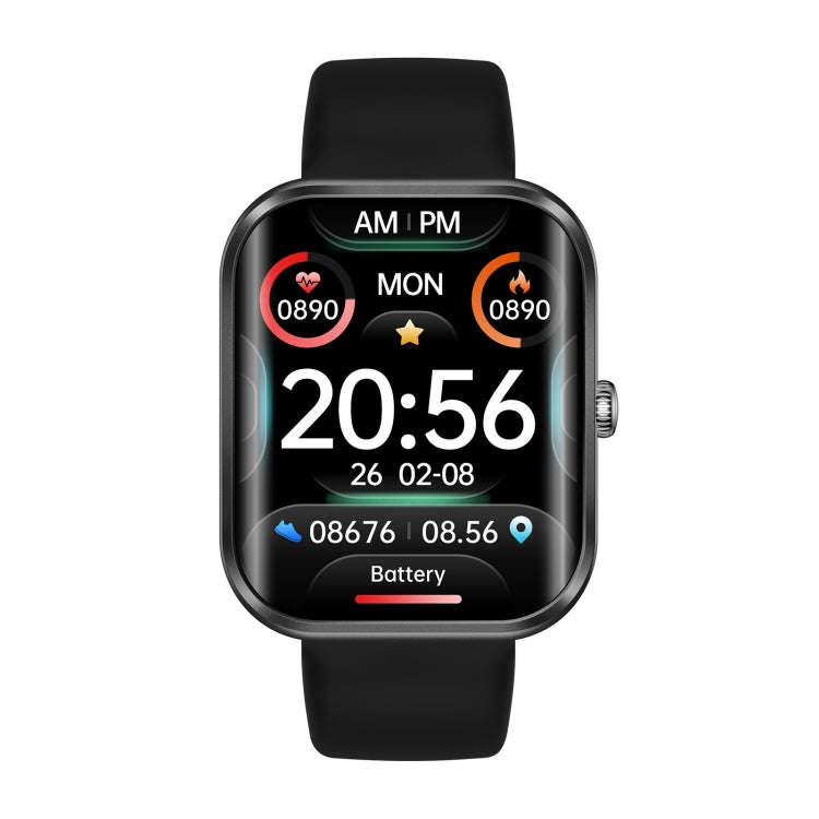 AK58 1.96 inch Screen Bluetooth Smart Watch, Silicone Band, Support Health Monitoring & 100+ Spor...