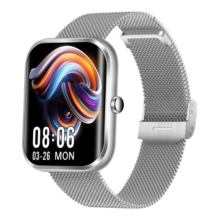 AK58 1.96 inch Screen Bluetooth Smart Watch, Steel Band, Support Health Monitoring & 100+ Sports ...