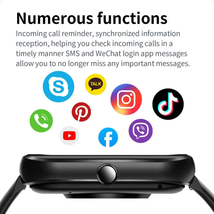 AK58 1.96 inch Screen Bluetooth Smart Watch, Steel Band, Support Health Monitoring & 100+ Sports ...