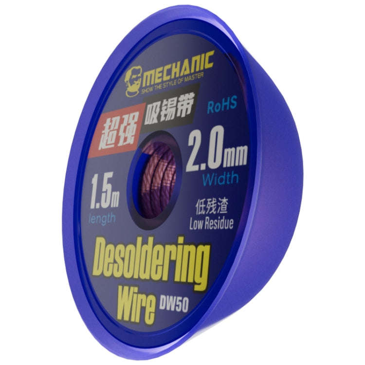 Mechanic DW50 1.5m Super Strong Tin Absorption Strip, Width:2.0mm