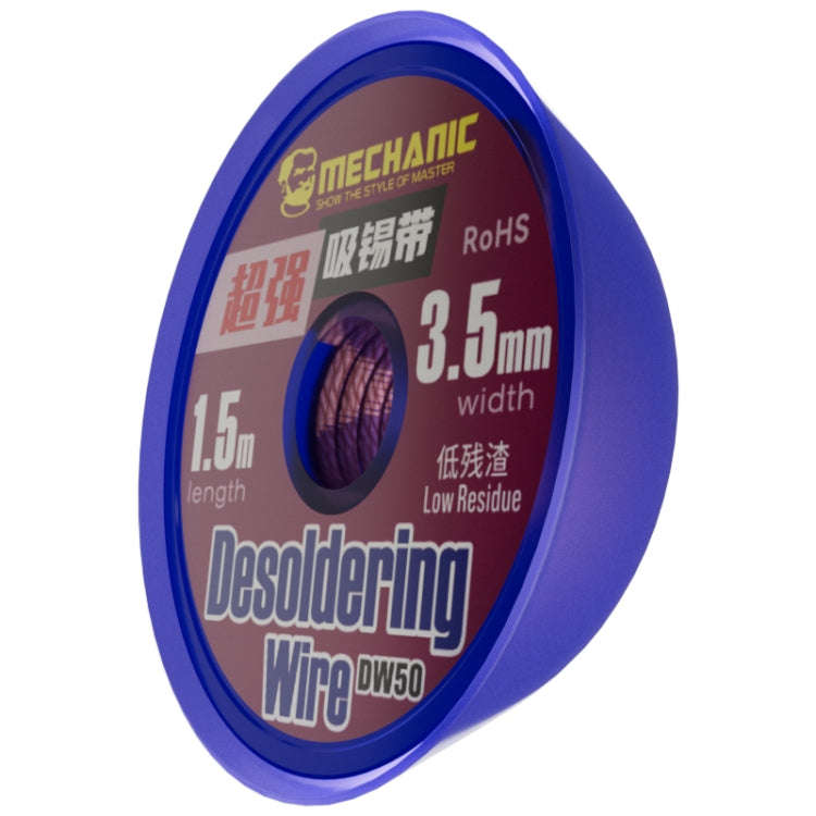 Mechanic DW50 1.5m Super Strong Tin Absorption Strip, Width:3.5mm