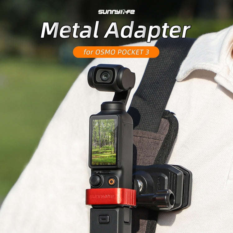 For DJI OSMO Pocket 3 Metal Expansion Bracket Adapter Frame Holder with Screw(Black)