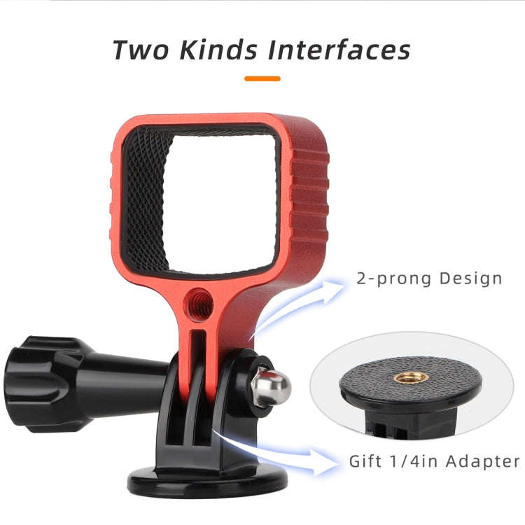 For DJI OSMO Pocket 3 Metal Expansion Bracket Adapter Frame Holder with Screw(Red)