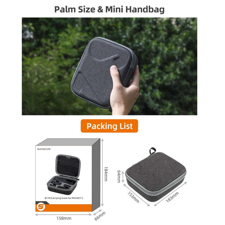 For DJI Osmo Pocket 3 Sunnylife Storage Case Box Full Set Bag