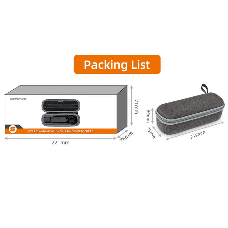 For DJI Osmo Pocket 3 Sunnylife Storage Case Box Standard Set Bag