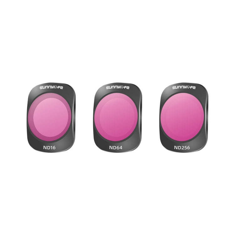 For DJI OSMO Pocket 3 Sunnylife Camera Lens Magnetic Metal Filter, Filter:3 in 1 ND16/64/256
