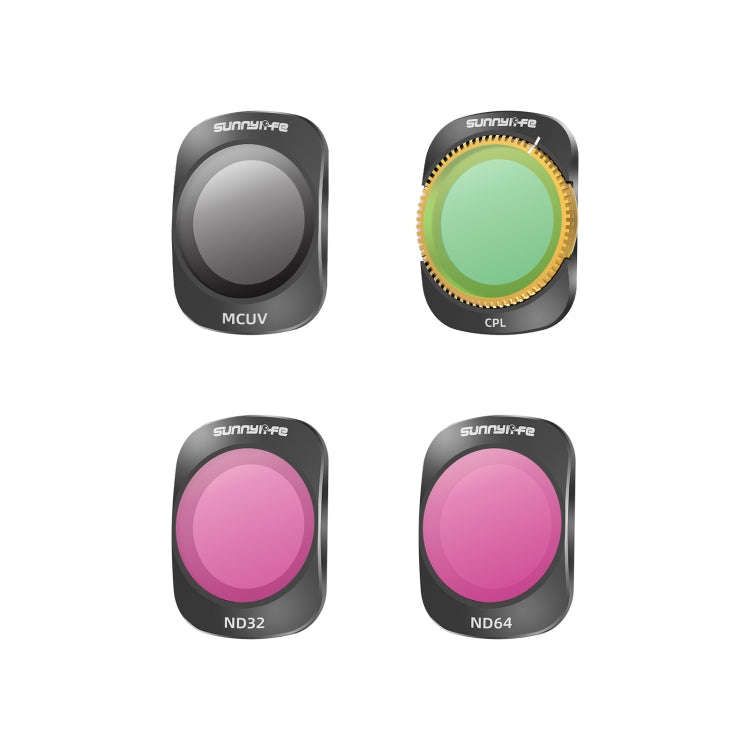 For DJI OSMO Pocket 3 Sunnylife Camera Lens Magnetic Metal Filter, Filter:4 in 1 MCUV CPL ND32/64