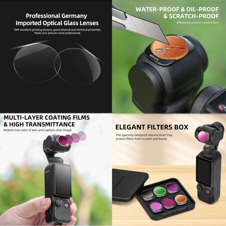 For DJI OSMO Pocket 3 Sunnylife Camera Lens Magnetic Metal Filter, Filter:ND32