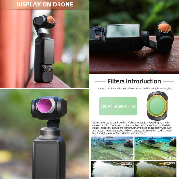 For DJI OSMO Pocket 3 Sunnylife Camera Lens Magnetic Metal Filter, Filter:ND32